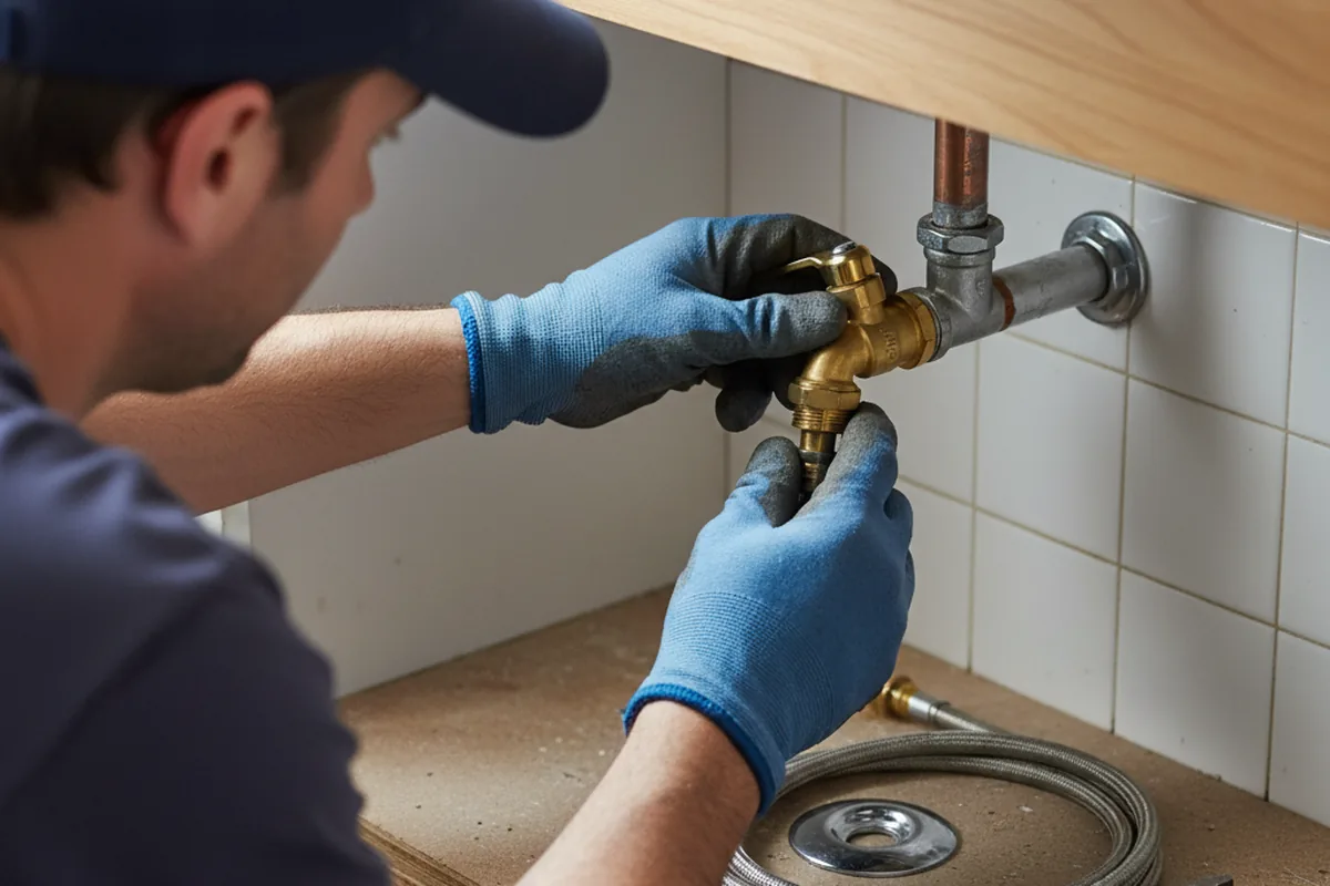 Shutoff valve and fitting work during Faucet and Fixture Repair in Beryl